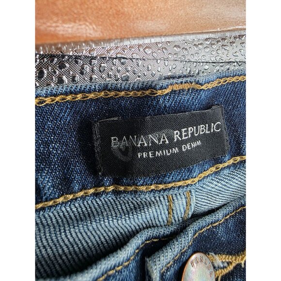 Banana Republic High-Rise Straight Premium Denim Jeans Size 27 - Picture 4 of 11